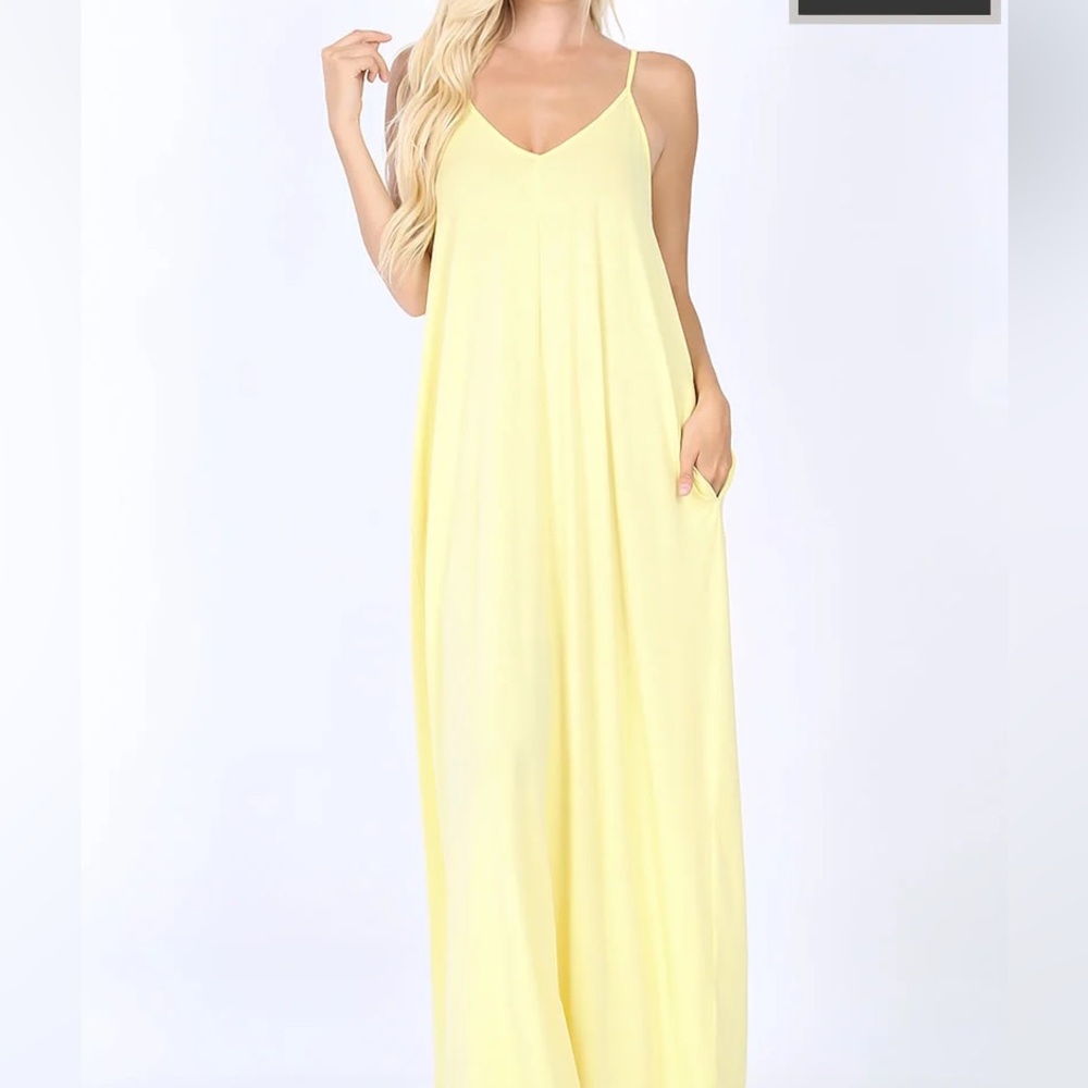 Yellow maxi dress